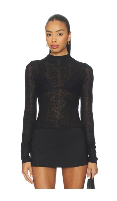 Sndys Rhea Lace Top In Black