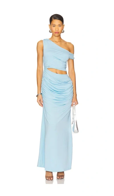 Sndys Rikke Jersey Maxi Dress In Blue
