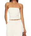 Sndys Tube Top Tan Strapless Neckline Tops In Neutral