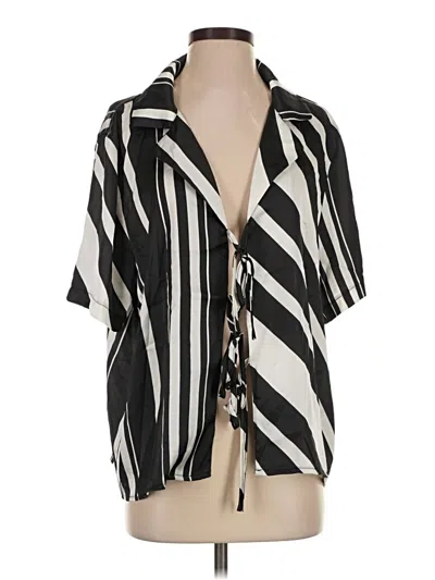 Pre-owned Sndys Short Sleeve Blouse In Black