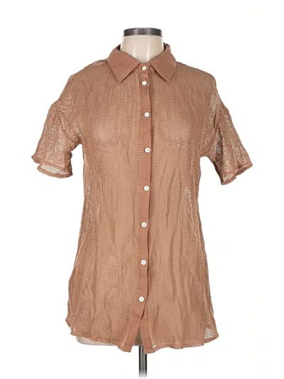 Pre-owned Sndys Short Sleeve Blouse In Brown