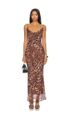 Sndys Skin Maxi Dress In 레오파드