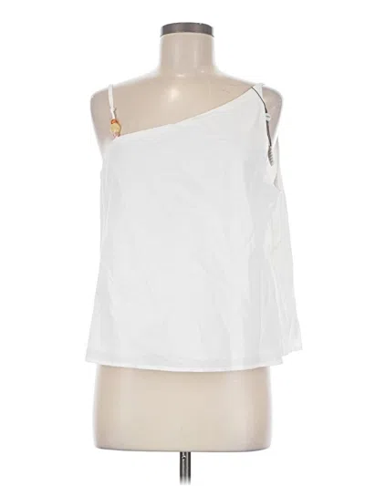 Sndys Sleeveless Top White One Shoulder Neckline Tops