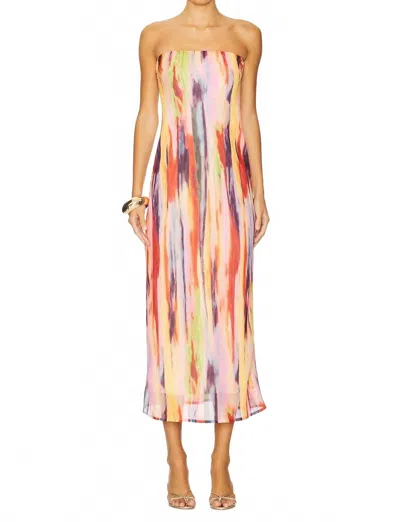 Sndys St Barts Maxi Dress In Pink Multi