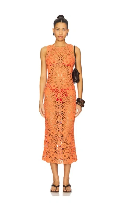 Sndys Tala Maxi Dress In Orange