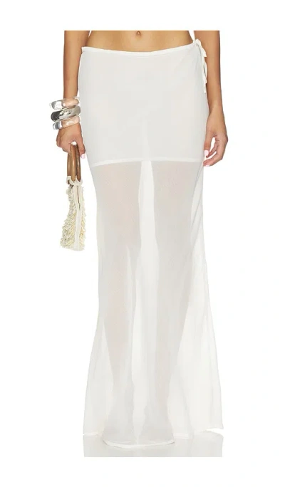 Sndys Tamara Sheer Maxi 스커트 In White