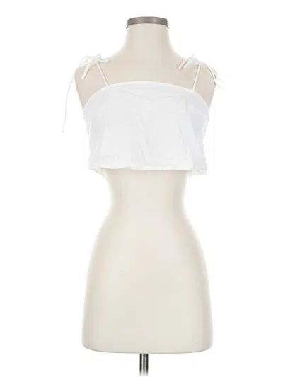 Pre-owned Sndys Tank Top White Strapless Neckline Tops