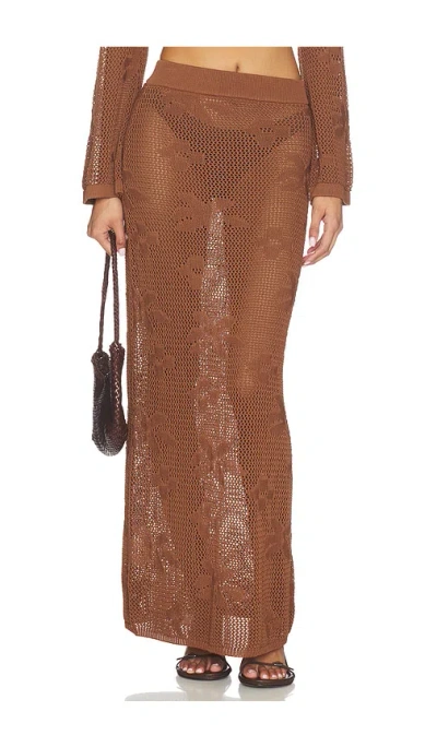 Sndys Terra Maxi Skirt In Brown
