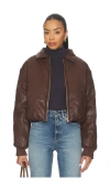 Sndys Thorne Bomber Jacket In Brown