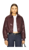 Sndys Thorne Bomber Jacket In Burgundy