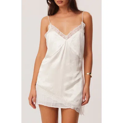 Sndys Toni Lace Trim Asymmetric Camisole In White