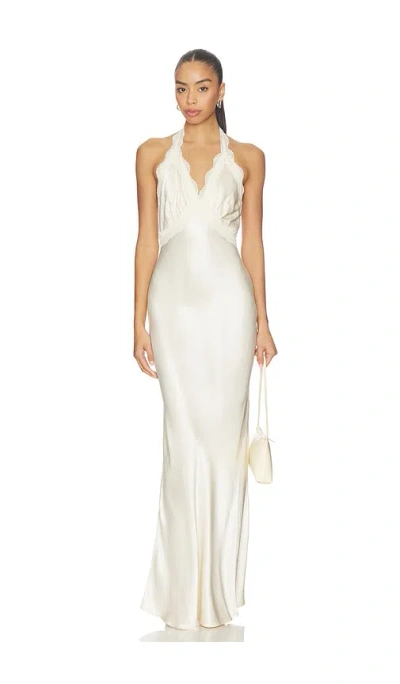 Sndys Tonya Slip Maxi Dress In White