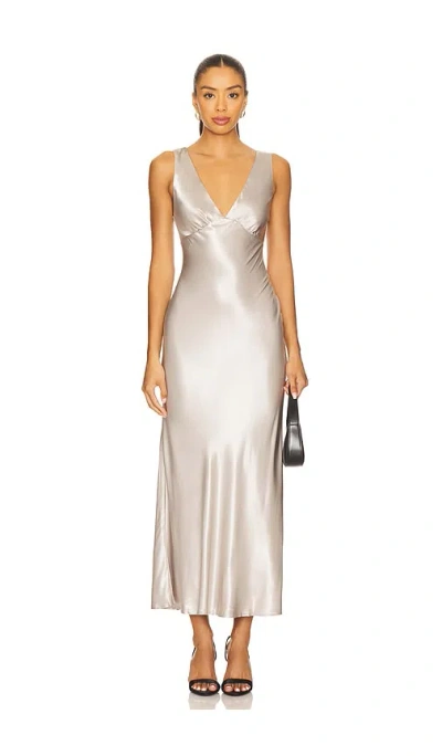 Sndys Tove Slip Dress In Gray