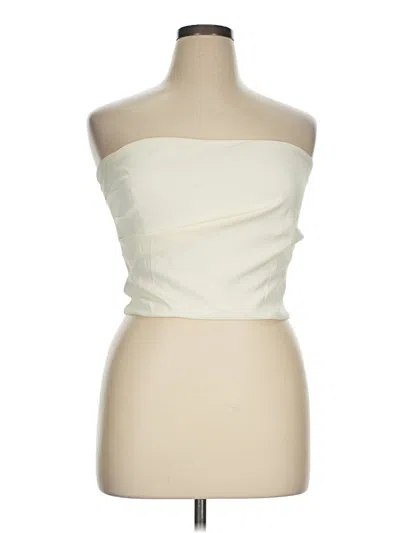 Pre-owned Sndys Tube Top Ivory Strapless Neckline Tops In White