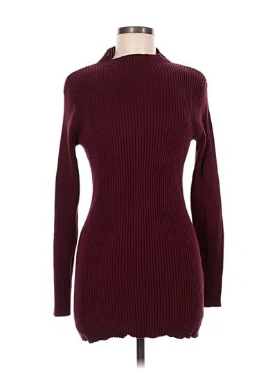 Pre-owned Sndys Turtleneck Sweater In Burgundy