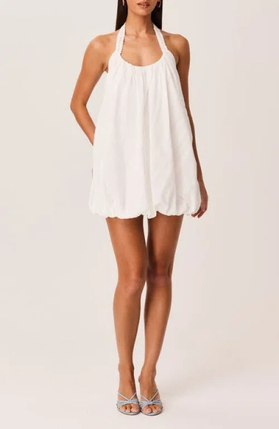 Sndys Valencia Halter Bubble Minidress In White