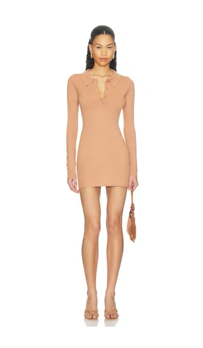 Sndys Veda Knit Mini Dress In Brown