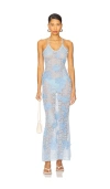 Sndys Vesper Maxi Dress In Blue