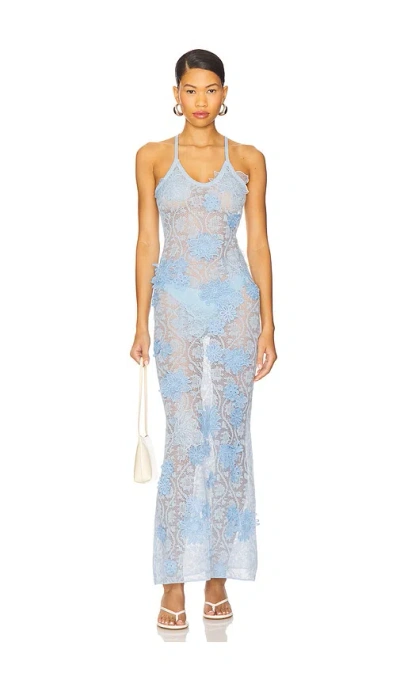 Sndys Vesper Maxi Dress In Blue