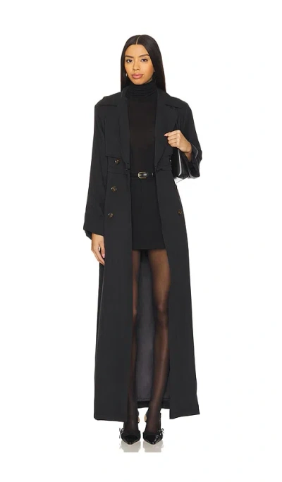 Sndys Victoria Floor Length Trench In 블랙