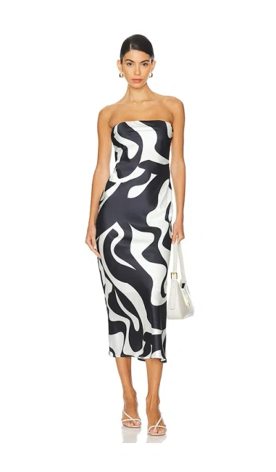 Sndys X Revolve Angel Dress In Black Swirl