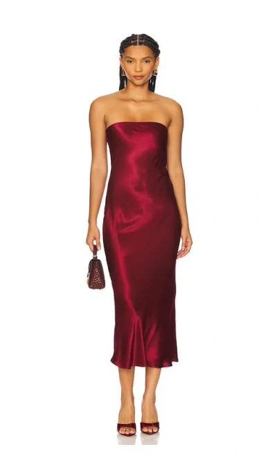 Sndys X Revolve Angel Strapless Dress In Burgundy