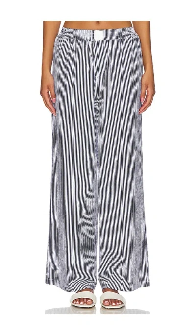 Sndys X Revolve Darian Stripe Pants In Dark Blue Stripe