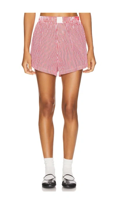 Sndys X Revolve Darian Stripe Short In 红色