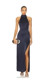 Sndys X Revolve Halter Maxi Dress In Blue