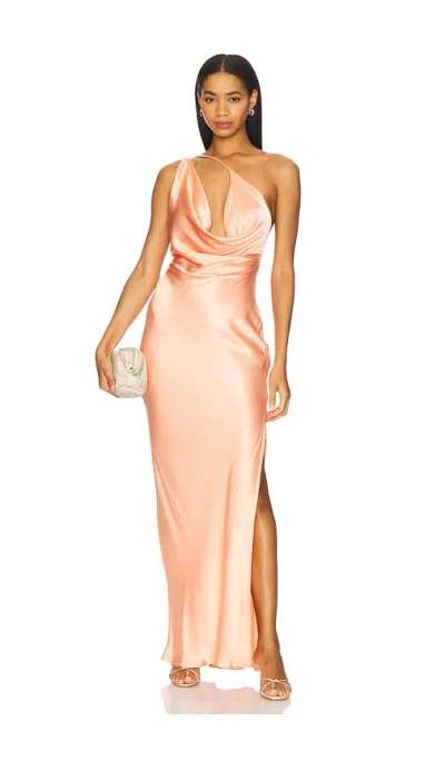 Sndys X Revolve Johanna Cowl Neck Maxi In Pink