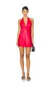 Sndys X Revolve Leslie Satin Mini Dress In Red