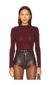 Sndys X Revolve Lounge Katya Sheer Top In 葡萄酒色