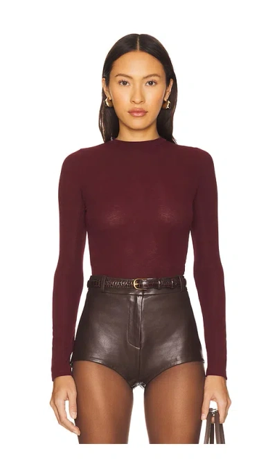 Sndys X Revolve Lounge Katya Sheer Top In 葡萄酒色