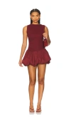 Sndys X Revolve Maya Bubble Dress In Burgundy