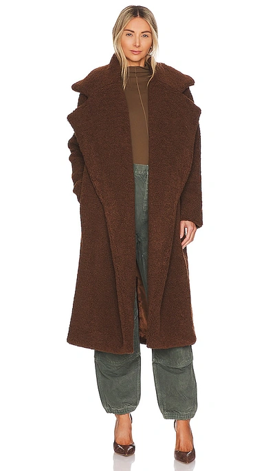 Sndys X Revolve Teddy Coat In Brown