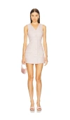 Sndys X Revolve Tweed Mini Dress In Pink,white