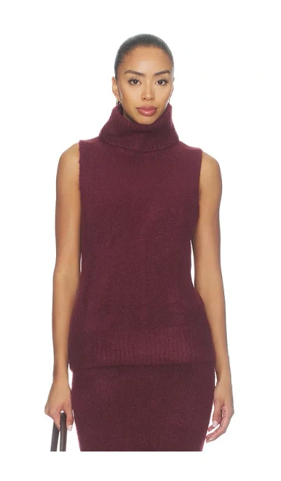 Sndys X Revolve Winnie Sleevless Knit Top In Cherry