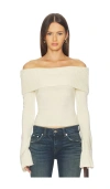 Sndys X Revolve X Revolve Orlea Knit Top Sweater In White