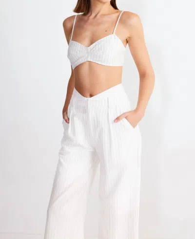 Sndys Zadie Bralette In White Stripe