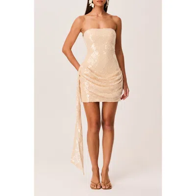 Sndys Zephyra Sequined Strapless Minidress In Multi