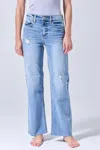 Sneak Peek All-star Mid-rise Straight Leg Jeans In Medium Vintage In Blue
