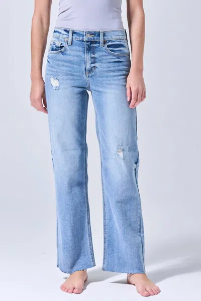 Sneak Peek All-star Mid-rise Straight Leg Jeans In Medium Vintage In Blue