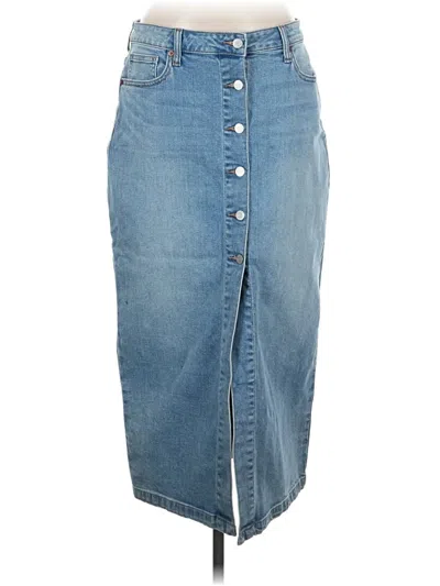 Pre-owned Sneak Peek Denim Skirt In Blue