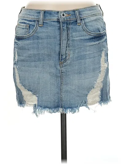 Pre-owned Sneak Peek Denim Skirt In Blue