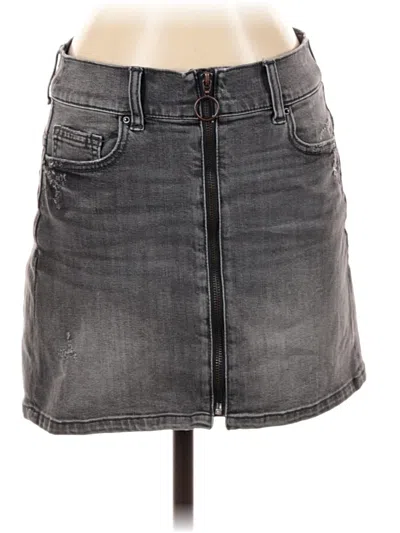 Pre-owned Sneak Peek Denim Skirt In Gray