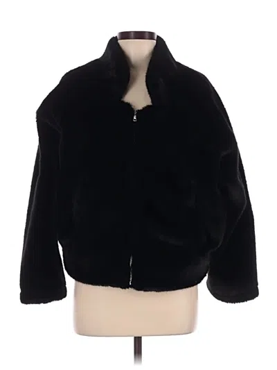 Pre-owned Sneak Peek Faux Fur Jacket In Black