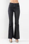 Sneak Peek High Rise Flare Jeans In Grey In Grey