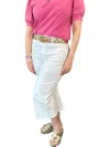 Sneak Peek Jana Wide Leg Cropped Jean In White In White