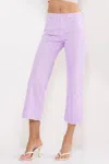 Sneak Peek Josie Cropped Spring Jeans In Lilac In Pink