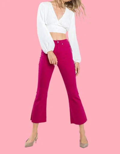 Sneak Peek Kendall Kick Flare Pant In Viva Magenta In Multi